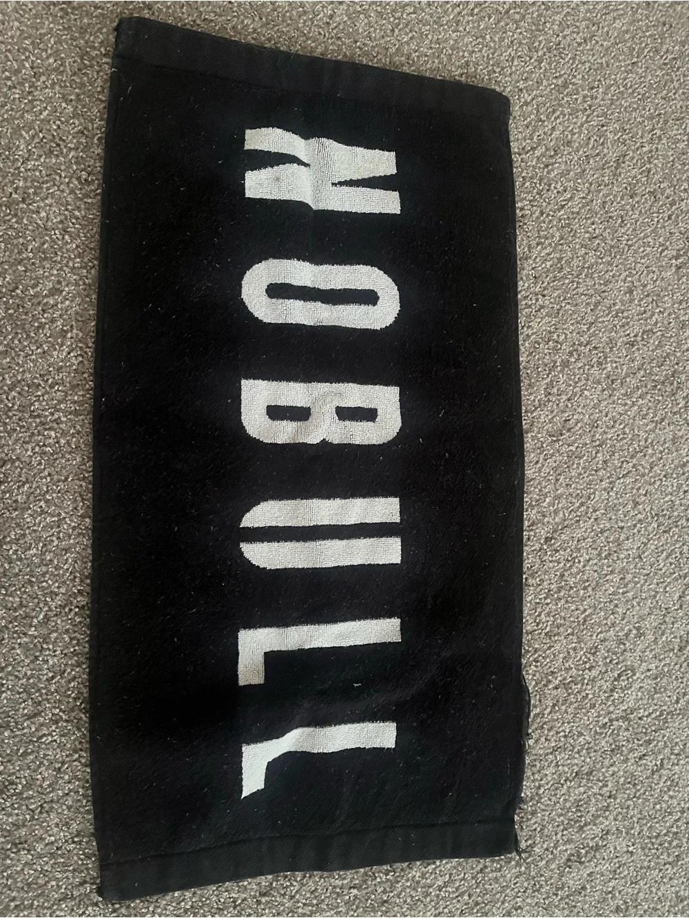 NOBULL Black Towel with White Logo